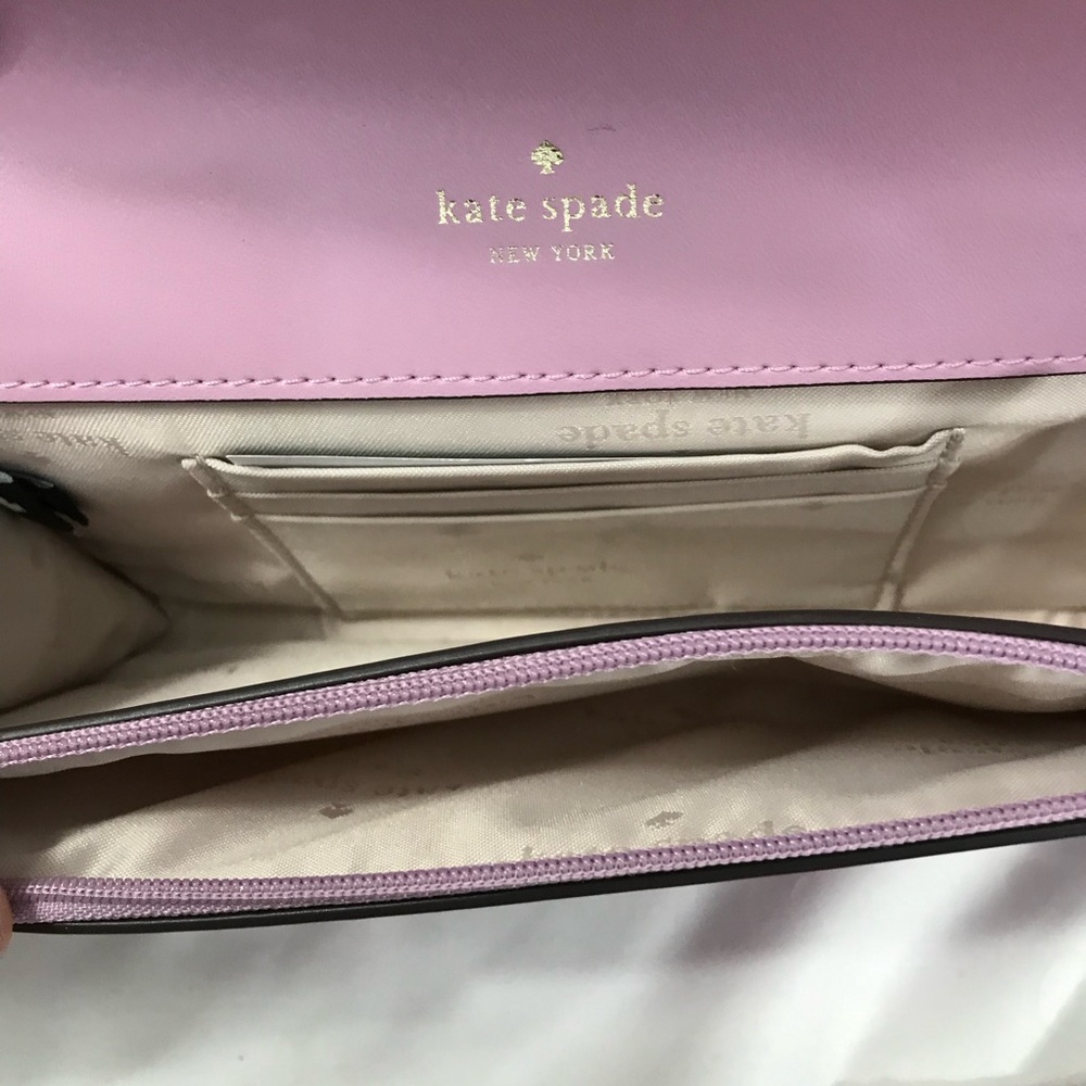 Kate Spade Kenzie Boxed Medium Flap Wristlet in Quartz Pink NIB - Picture 3 of 8
